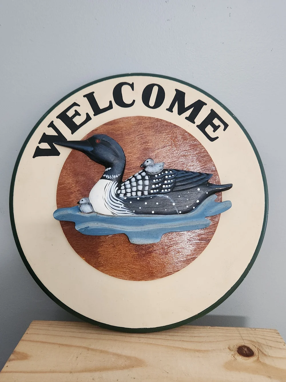 Welcome Loon Duck Wall Decor Sign